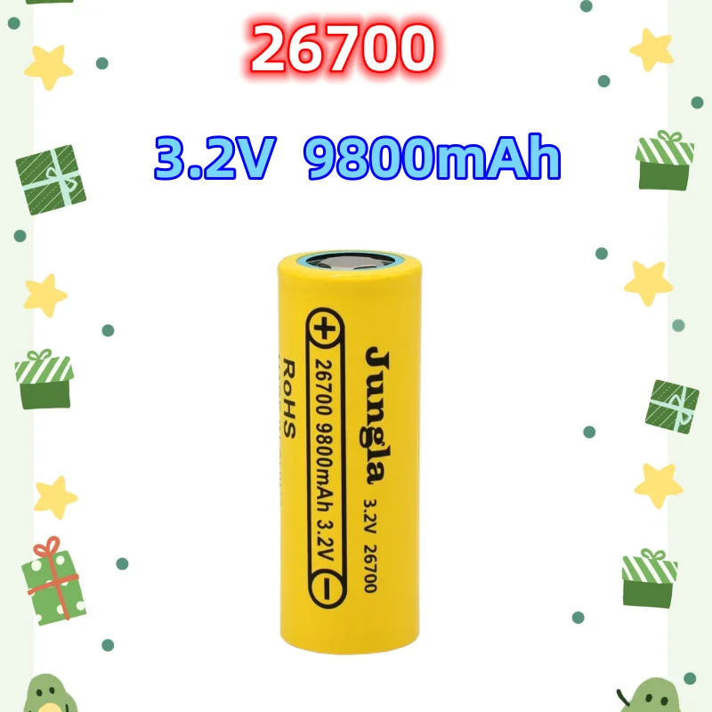 26700 3.2V 9800mAh LiFePO4 Battery 3C Continuous Discharge Maximum 5C High power battery For Electric car scooter Energy storage