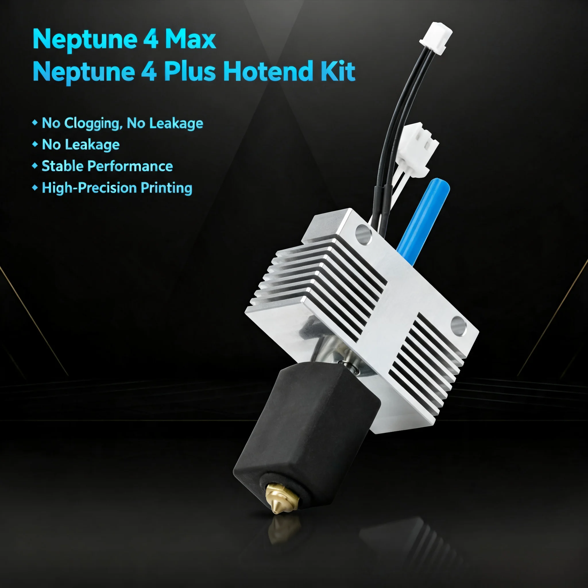 3D Printer Hot End Nozzle Kit for ELEGOO Neptune 4 Plus/4 Max | Ceramic Heater & Thermistor Included 3D Printer Replacement Par.