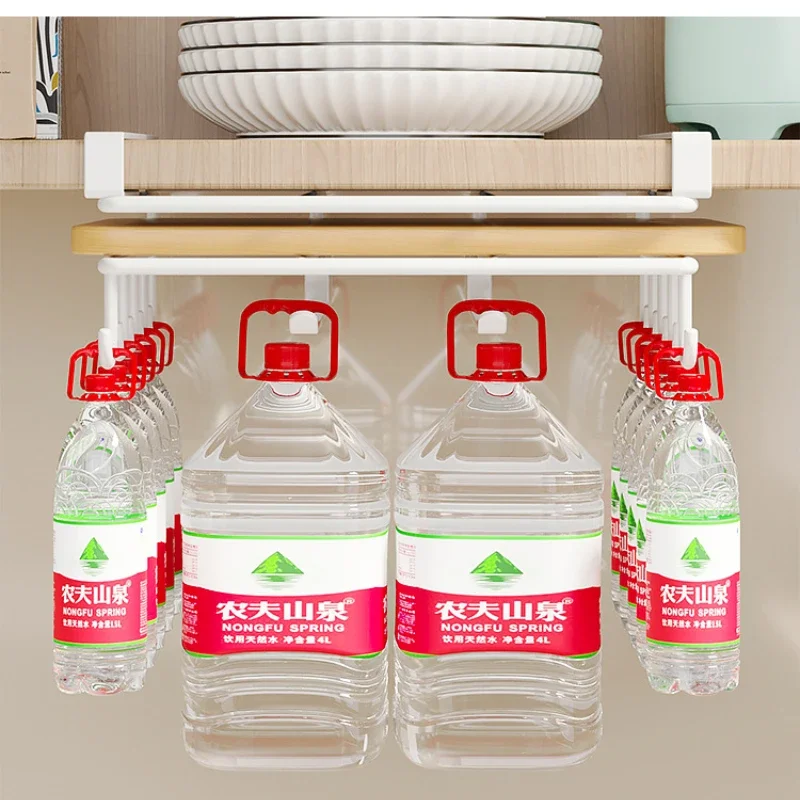 

Kitchen Tools Storage Rack Non-perforation-free Storage Multi-functional Pot Cover Cutting Board Under Cabinet Hanging Rack