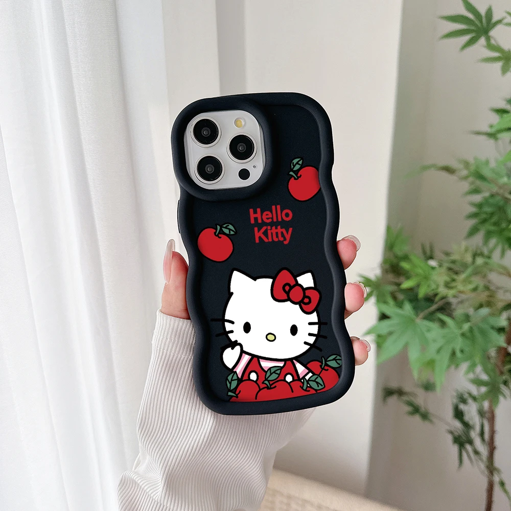 NEW Red Sanrio Hello Kitty Phone Case for Samsung S24 S23 S22 S21 FE Ultra J7 Pro Prime 5G Candy Color Soft Silicone TPU Cover