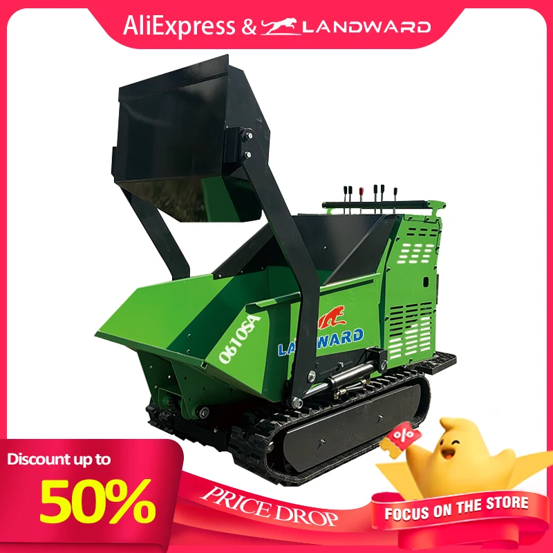 Kruiwagen Fabrikant Aangepaste 500kg Mini Dumper Veelgebruikte Kleine Kipper Tuin Crawler Carrier Zelfladende Dumper Truck