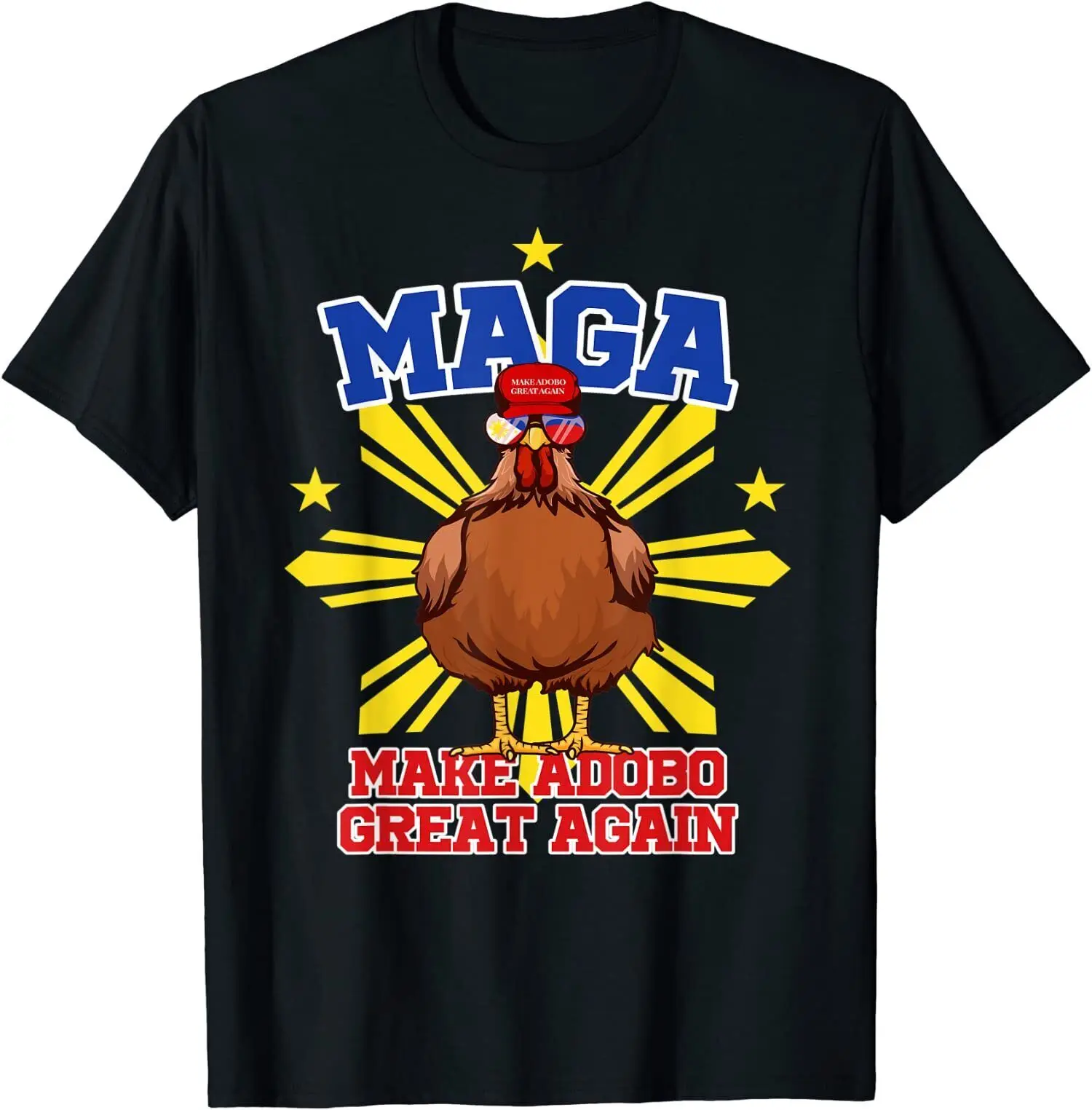 NEW LIMITED Funny Chicken Adobo Proud Filipino Great Gift Tee T-Shirt Size S-3XL