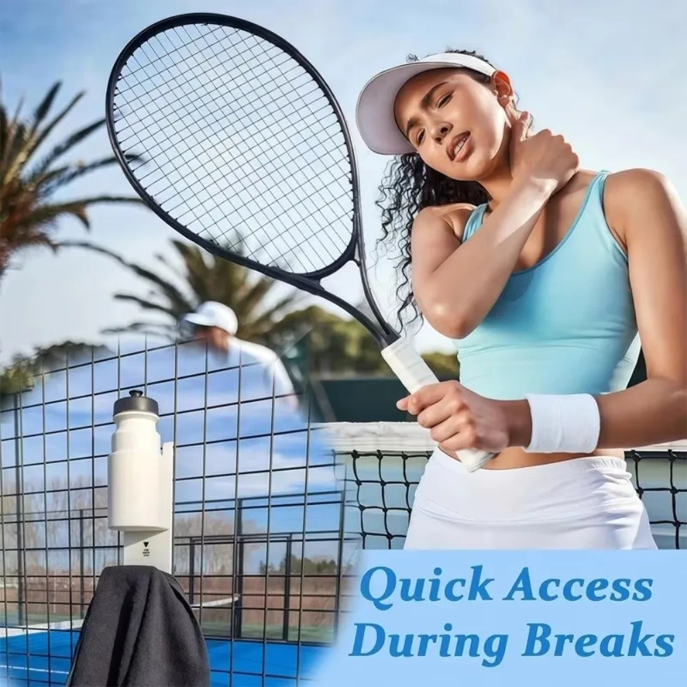 3D Printed Paddle Tennis Towel Rack Multi-functional Durable Water Bottle Holder Portable Towel Storage Holder