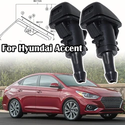 2X Front Windshield Washer Wiper Jet Nozzle For Hyundai Accent Creta ix25 ix35 ix55 Solaris Tucson Santa Fe Sonata Verna Equus