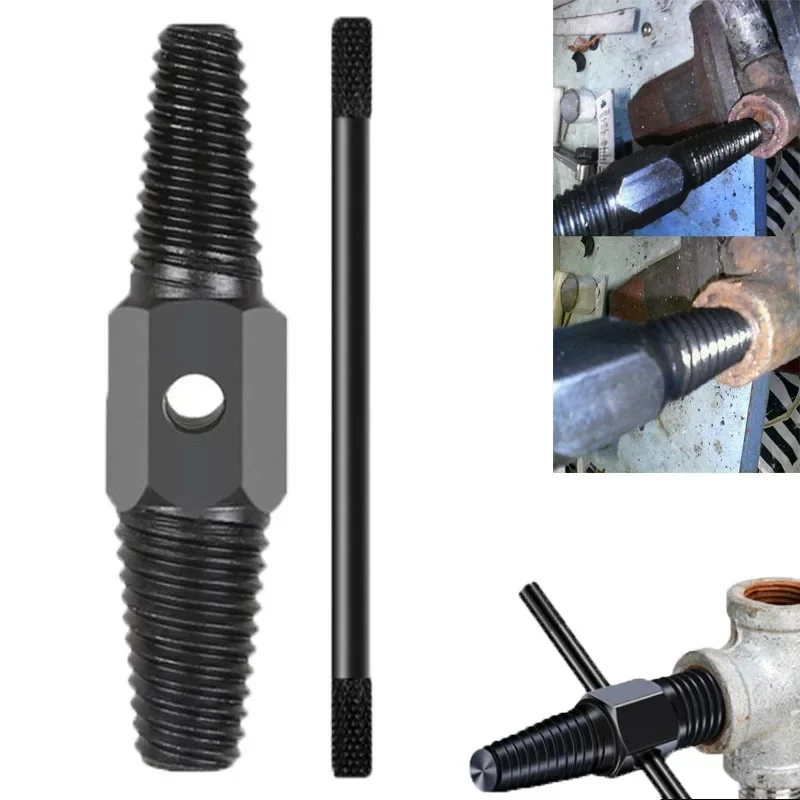 Screw Extractor Set Double Head Triangular Valve Pipe Thread Removal Hand Tool Broken Home Improvement