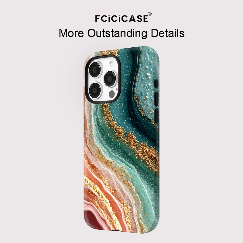 Fcicicase mármol para Magsafe funda de teléfono de carga inalámbrica para iPhone 11 12 13 14 15 16 Pro Max Plus cubierta de parachoques magnético