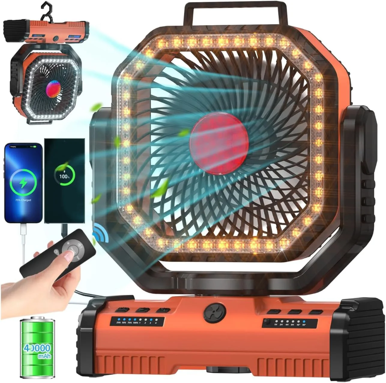 Contemporary new outdoor camping electric fan, a portable must-have for outdoor activities in summer