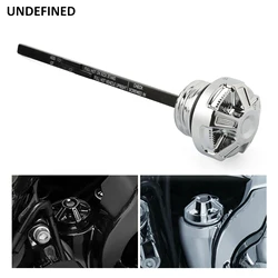 Black/Chrome Motorcycle Engine Precision Oil Dipstick Plug For Harley Touring Electra Street Glide Road King Road Glides 17-24