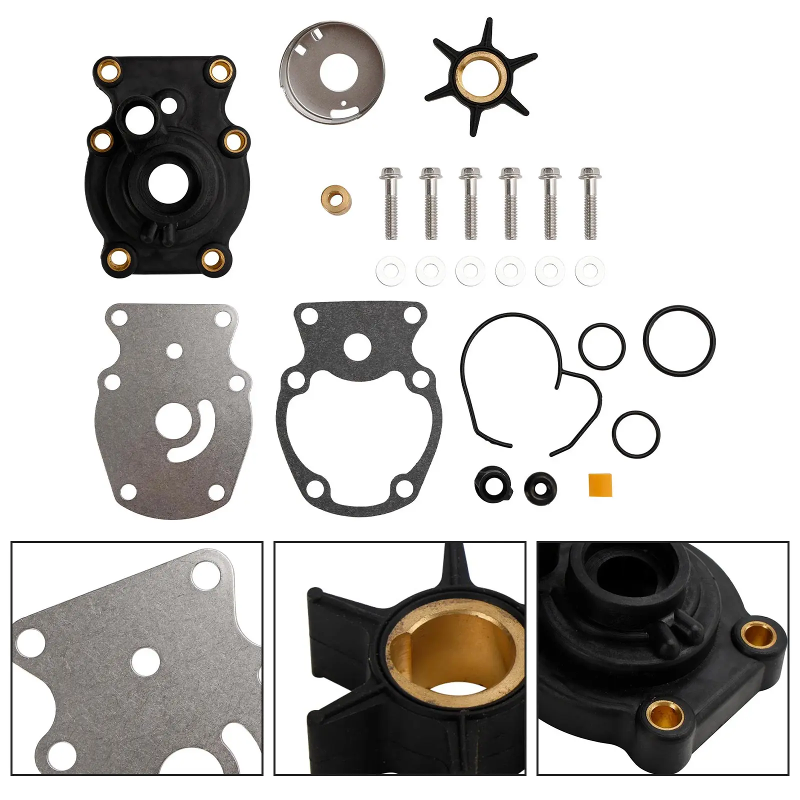 

Topteng Water Pump Impeller Kit for Johnson Evinrude 25 30 35HP Outboard 0393630 0393509