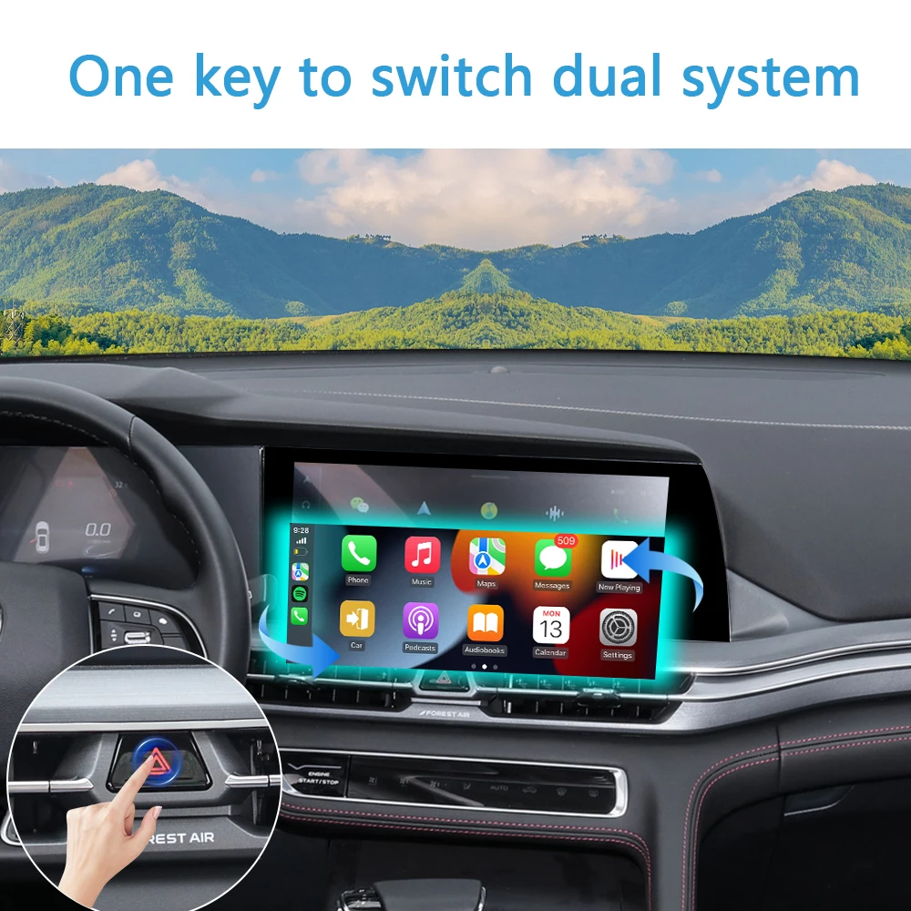 Changan Apple โมดูล CarPlay สำหรับ CS85 CS75Plus CS55Plus CS35Plus CS95 EADO Uni-T Android รองรับรถยนต์ iOS mirroring กล้อง360