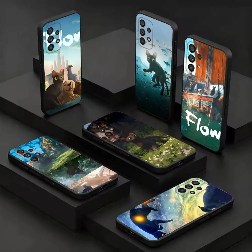 Flow Movie Cell Phone Case For Samsung S25 ultra case S24 23 22 21 20 10 10E Ultra Plus FE Note Cover