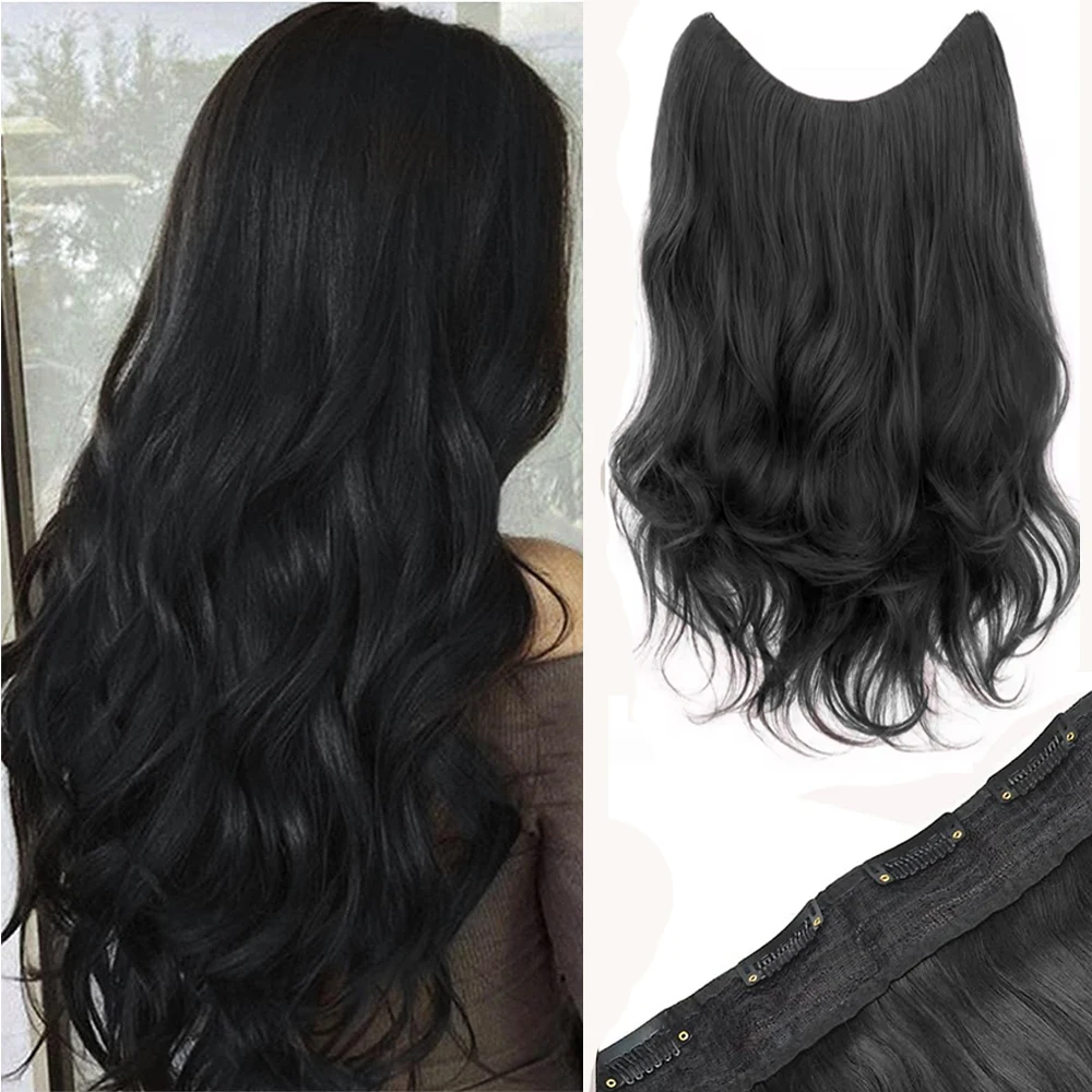 20 Inch Women's Synthetic Wave Invisible Hair Extension Clip