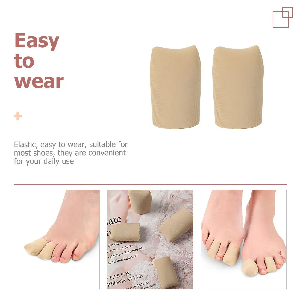 

2 Pcs Anti Friction Toe Protector Sleeves Cushion Silicone Nylon Covers Protectors Protective Cap