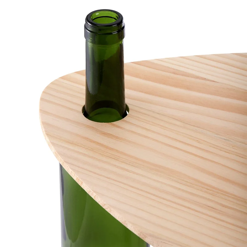

ABSS-3PCS Wine Bottle Topper Serving Tray Wooden Topper Charcuterie Flat Serving Board Wood