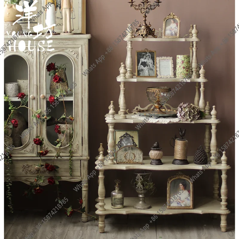 X Medieval Storage Cabinet Rack French Decoration American Flower Stand Designer Fashion Furniture Decoration
