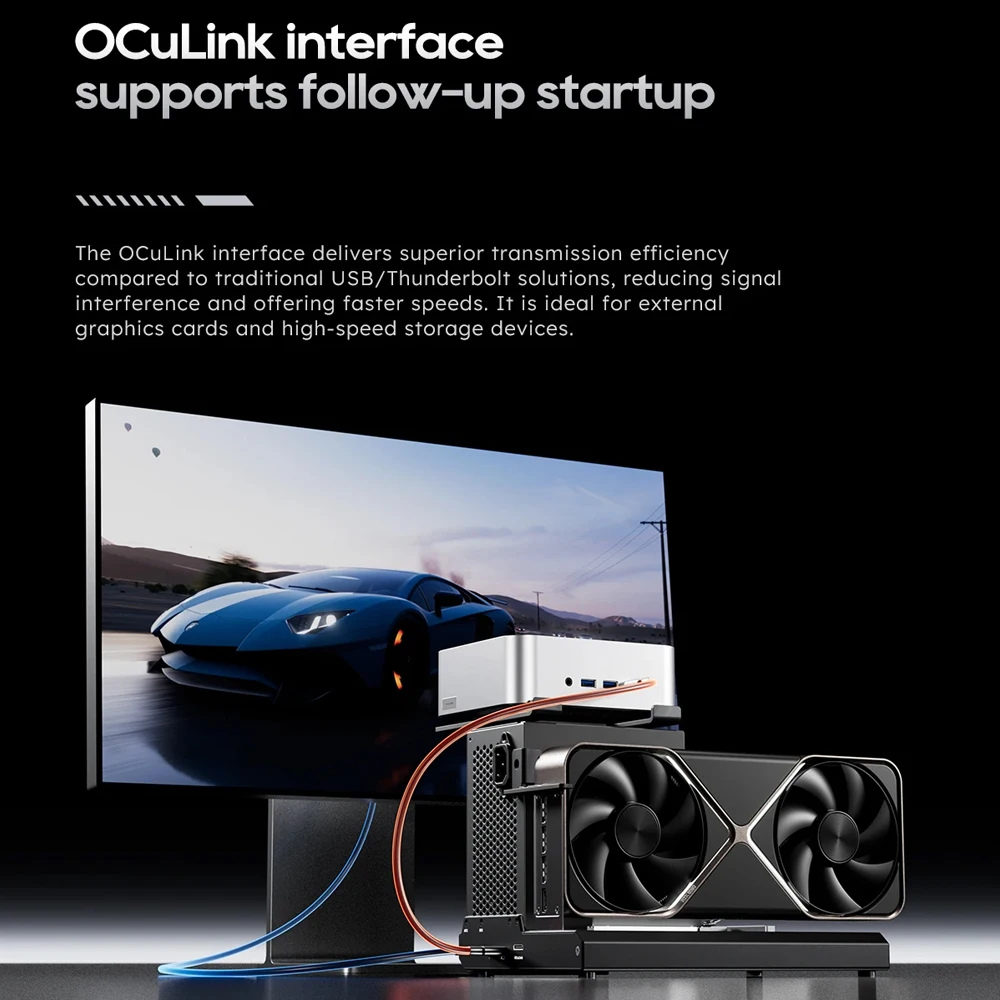 eGPU Dock OCulink Port for Laptop to External Graphic Card GPU PCIe 4.0 x4 High Speed for ATX/SFX DC for Macbook