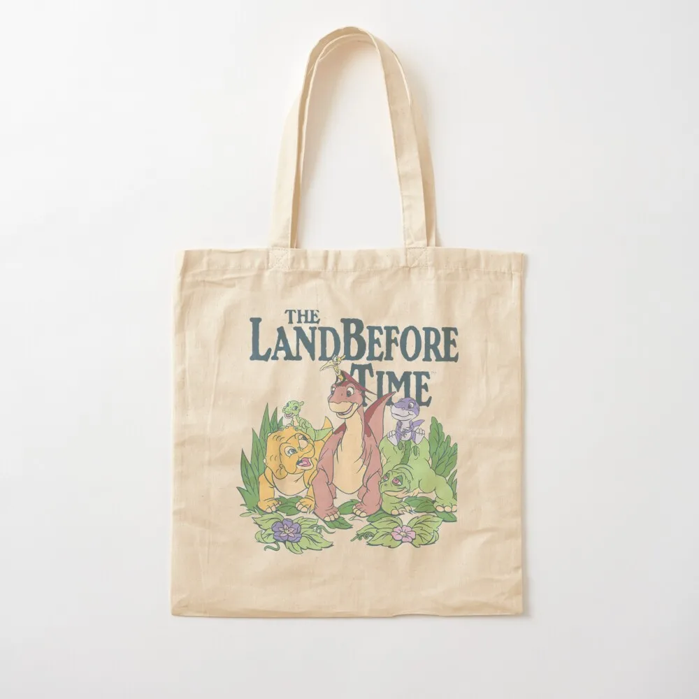 Land Before Time Pastel Dinosaur Friends Tote Bag sacs de shopping Women's handbag Lady bags Canvas Tote Bag