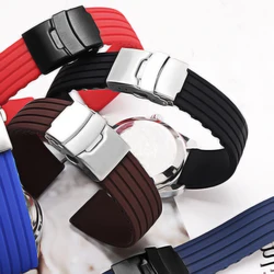 Bandas de silicona de liberación rápida para reloj Samsung Active, banda deportiva de goma de 20mm, 22mm, 43mm, 47mm, 18mm y 24mm