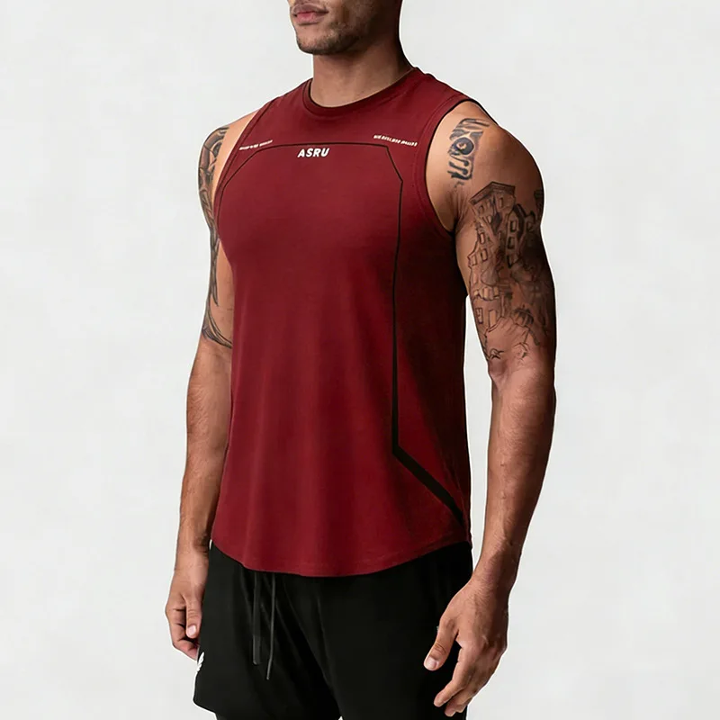 Herren Sommer Sport Tanktop Schnelltrocknend Atmungsaktiv Ärmelloses Fitness-Oberteil Workout Training Lässiges Athletisches Sportshirt