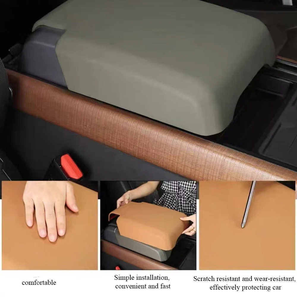 High quality leather Center Console Armrest Central Box Cover Fit for Land Rover Defender 2020-2025 Armrest Protector Box Cover