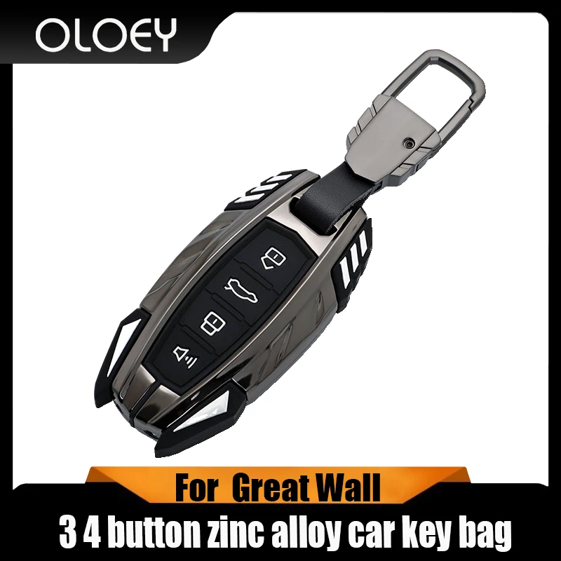 

3 4 buttons zinc alloy car key case cover fob for Great Wall Haval jolion 2022 h6 H7 h4 H9 F5 F7 F7X f7h H2S GMW Dargo