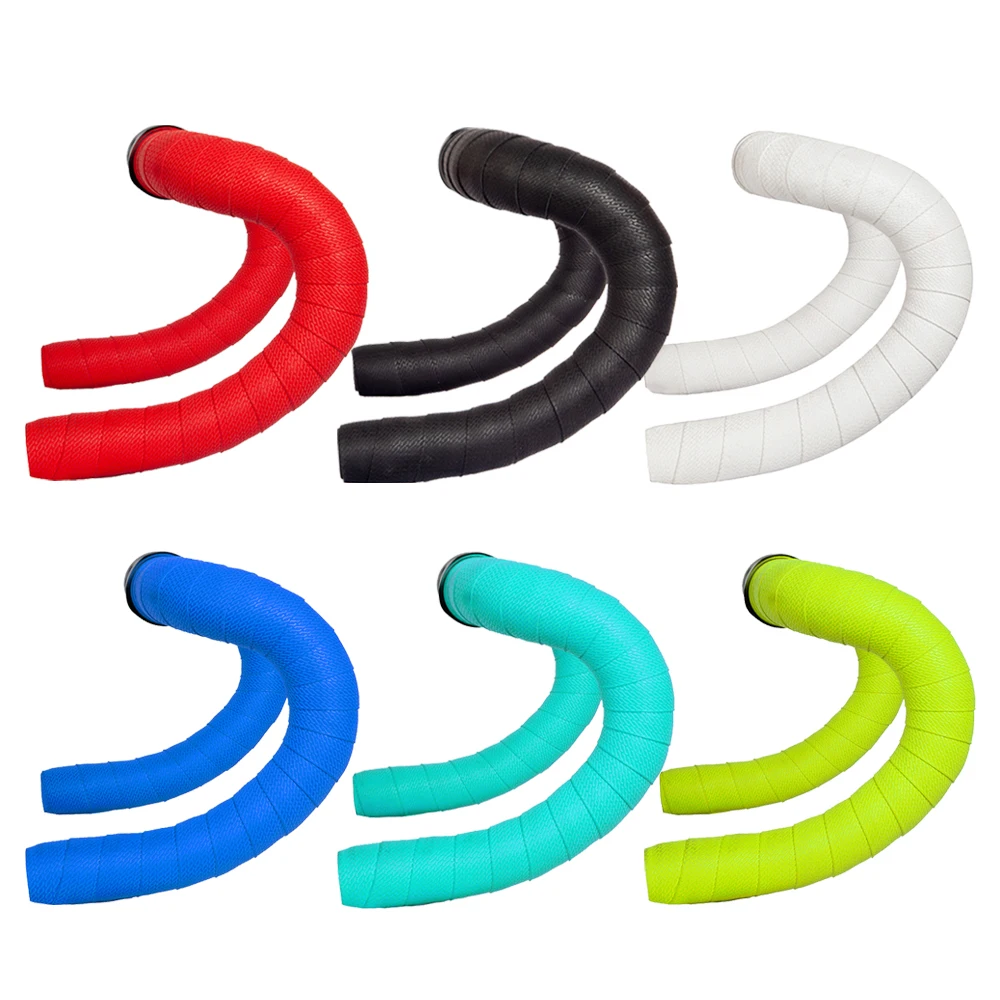 Road Bike Handlebar Tapes Professional Soft Cycling Wrap Straps Non-slip Comfortable Balance Bike Handle Bar Tape End Plug