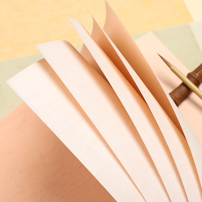 Batik Plain Paper Retro Rice Paper Handwritten Running Regular Script Xuan Paper Brush Calligraphy Creation Special Works Papier