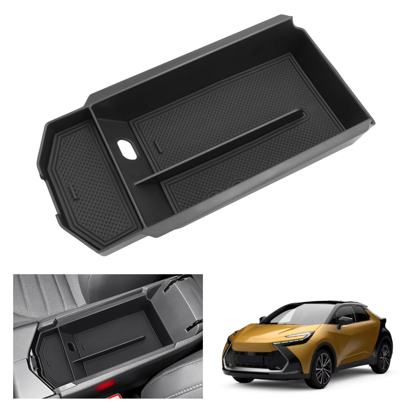 RUIYA Car Armrest Box Storage for Toyota C-HR Hybrid 2024 2025 2026 Central Control Container Auto Toyota C-HR 2024 Accessories