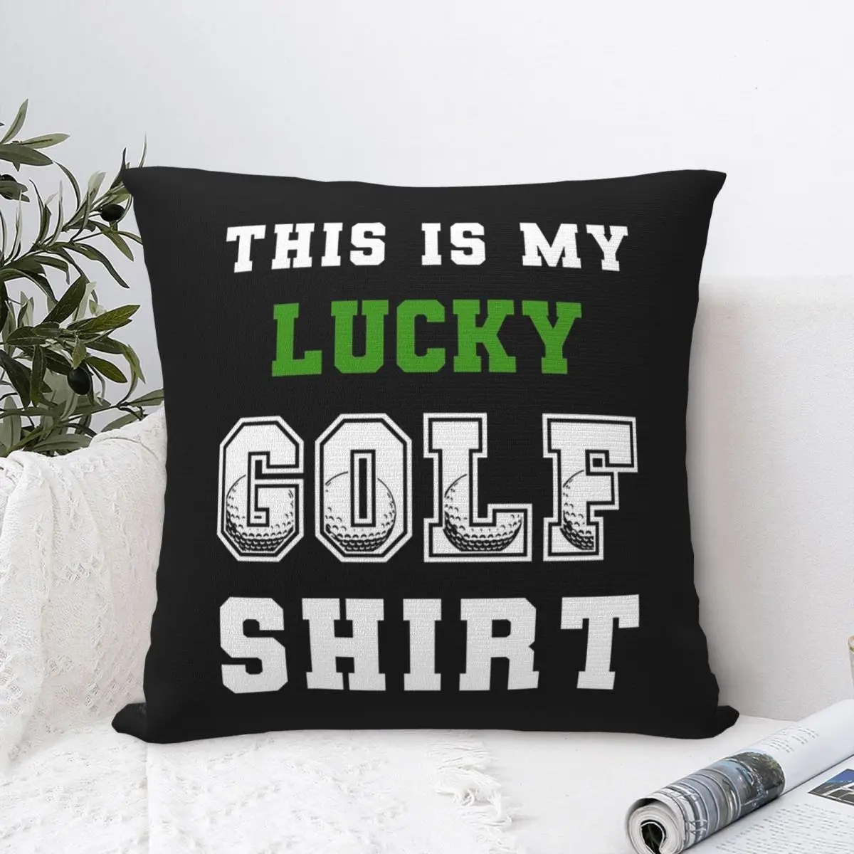 This Is My Lucky Golf Shirt Pillowcase Cushion Comfort Throw Pillow Sofa Decorative Cushions Used for Home Bedroom Living Room