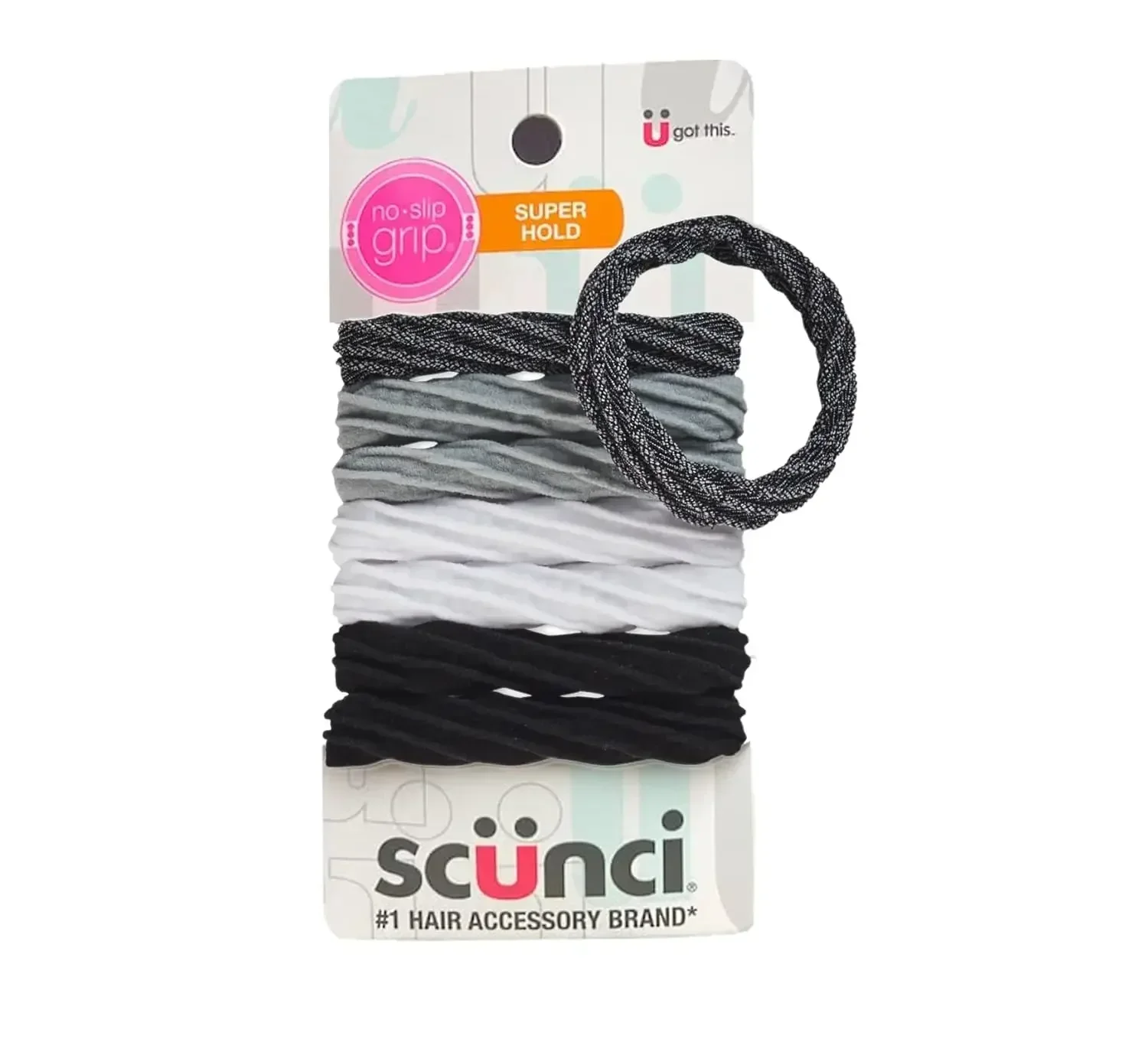 

Scunci No Damage Ponytailers Hair Ties Elastics, 8 pcs