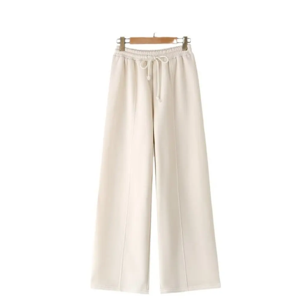 

Женская куртка-пилот на молнии в европейском и американском стиле, комплект свитера и высокой талией, свободные фланелевые брюки, наряд