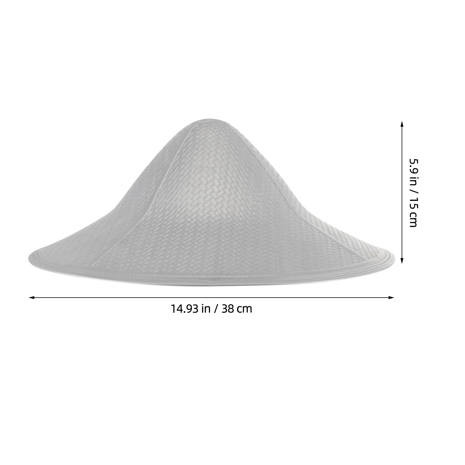 

Plastic Cosplay Hat Chinese Style Rustic Decorative Adult Party Costume Cap Lightweight Sun Protection Cone Rain Hat for Fishing