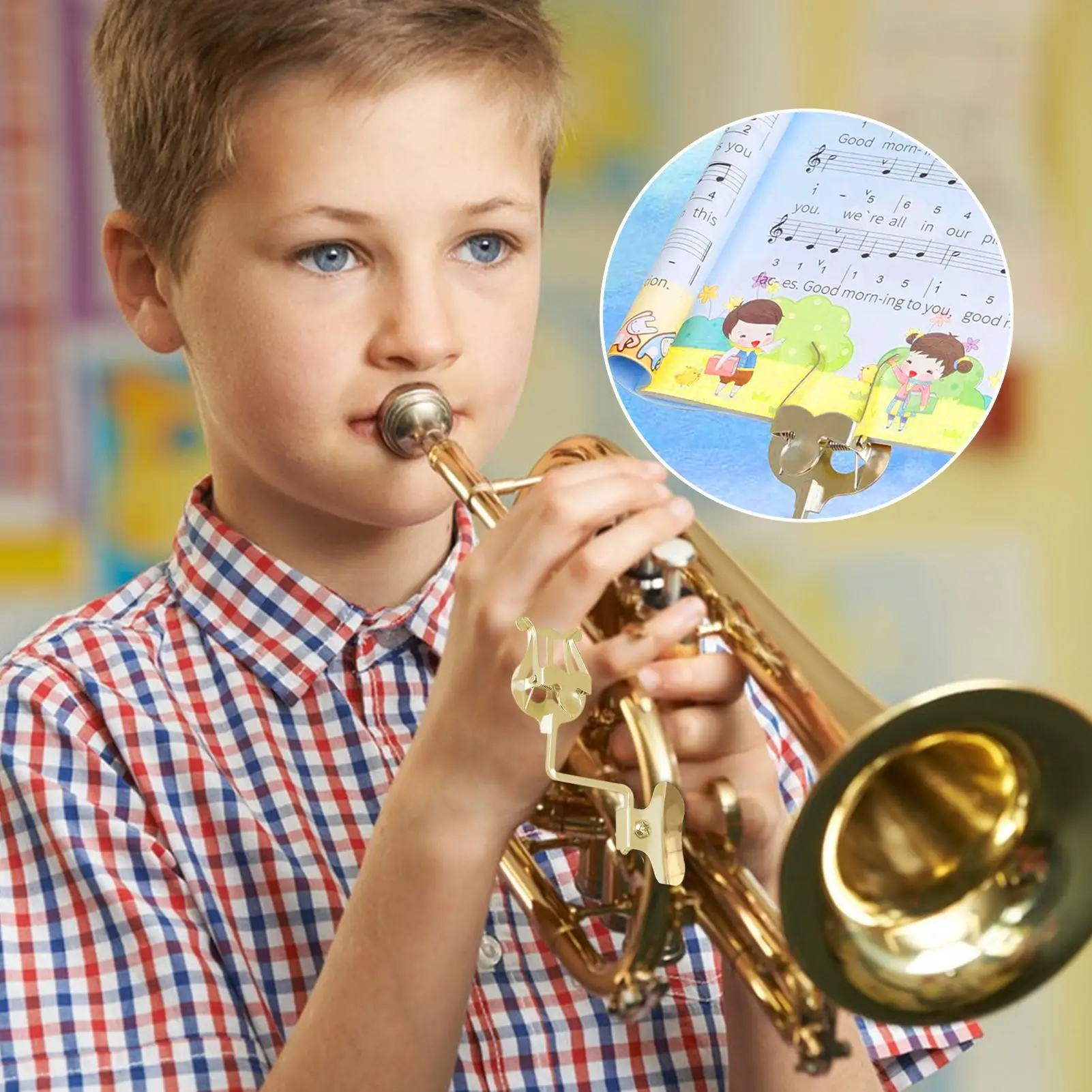 الترومبون قيثارة كليب الترومبون ورقة حامل الموسيقى لأداء الآلات الموسيقية اكسسوارات خفيفة الوزن للمراهقين بنين النساء