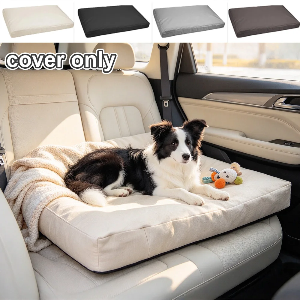 Replacement Pet Bed Cover Oxford Waterproof Zippered Protective Case Machine Washable Outer Shell for Dog Cushion, No Filling