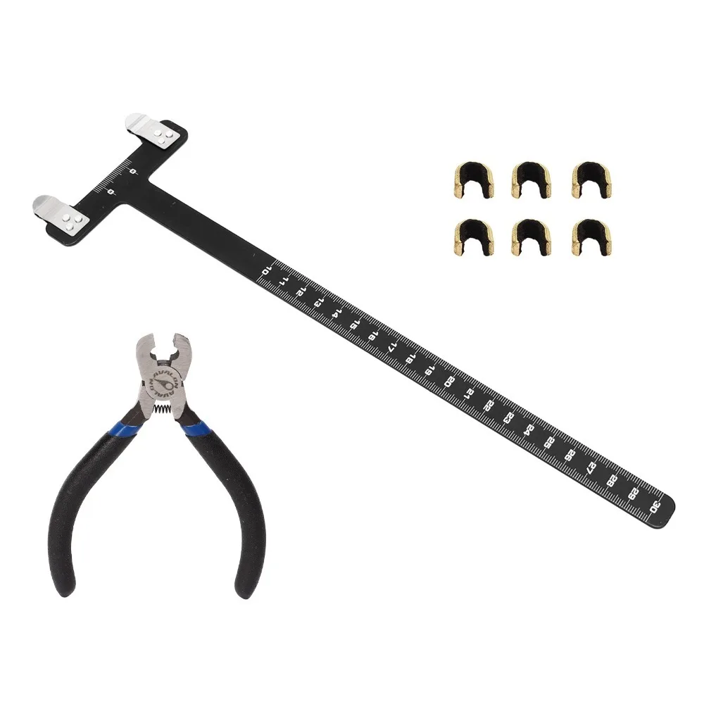 Versatile T Ruler Bow String Nocking Points Pliers Set Black Compound Bow Kit Nocking Buckle Pliers Kit Bowstring Installation