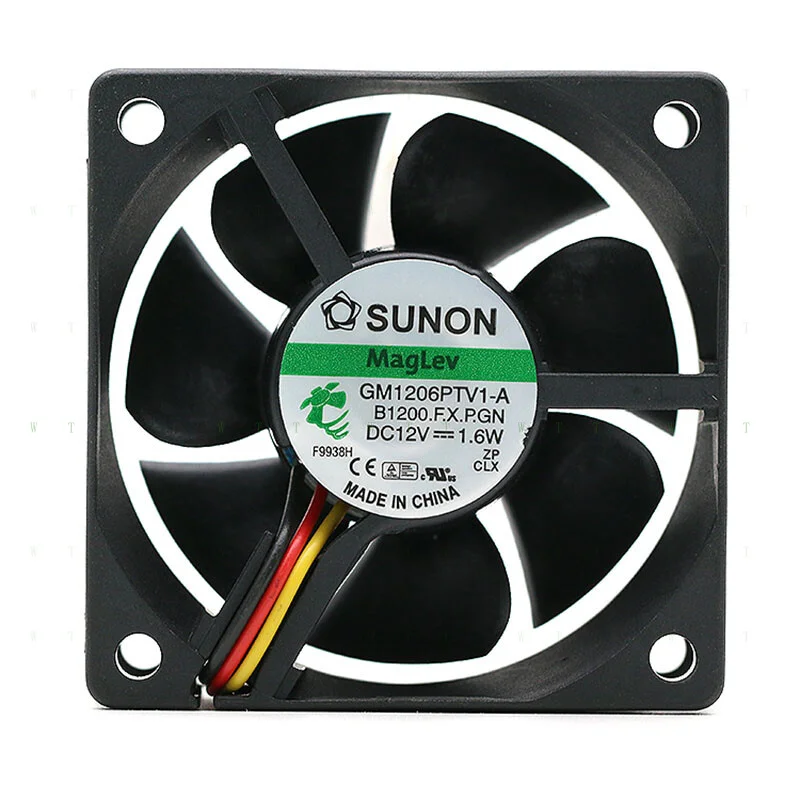 H for SUNON GM1206PTV1-A 6025 6CM 12V 1.6W three-wire speed measuring cooling fan
