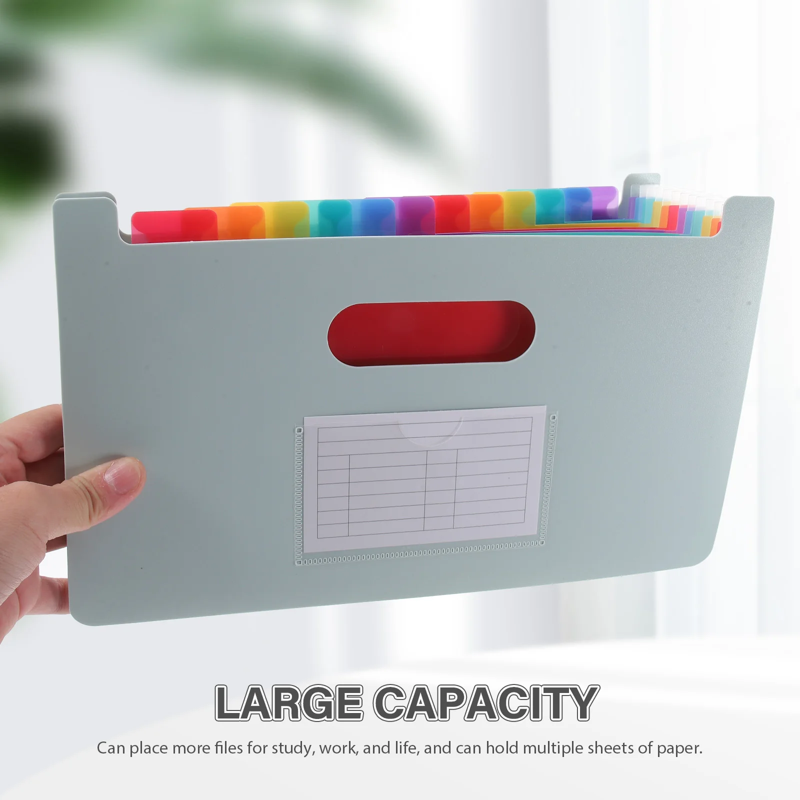 

A5 Folder Expanding Portable Document Organizer Multi-Grid Pp Material Office File Storage Holder Accordion Design File