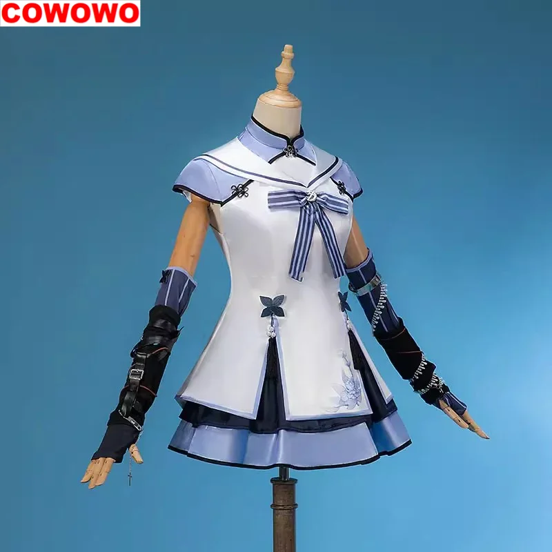 COWOWO Vtuber Seren Azuma Game Suit Sweet Lovely Uniform Cosplay Costume Halloween Party Role Play Outfit Women XS-3XL