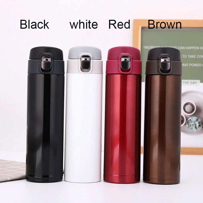 

Students Go To School Thermos Cup Creative Bullet Cover Direct Drinking Water Cup Simple Solid Color Durable and Practical mugs