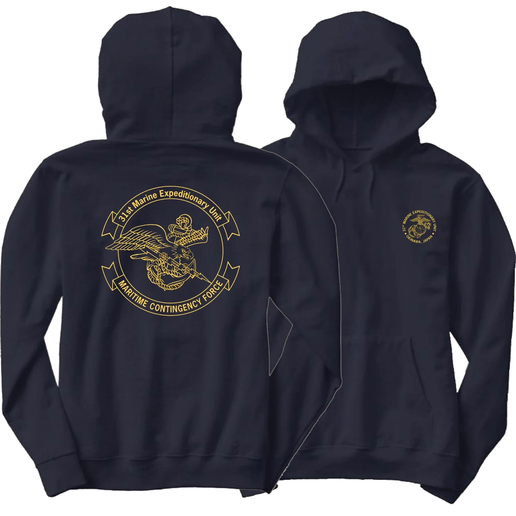 US Marine Corps 31st Marine Expeditionary Unit Pullover Hoodie New 100% Cotton Comfortable Casual Mens Sweatshirts