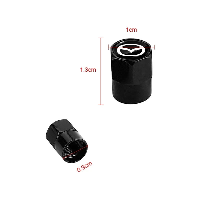 Car Accessories Car Valve Stem Caps Cover Waterproof For Mazda 3 6 CX5 2 CX3 CX9 MX5 RX8 Axela Demio Atenza MS GJI GH BK MP