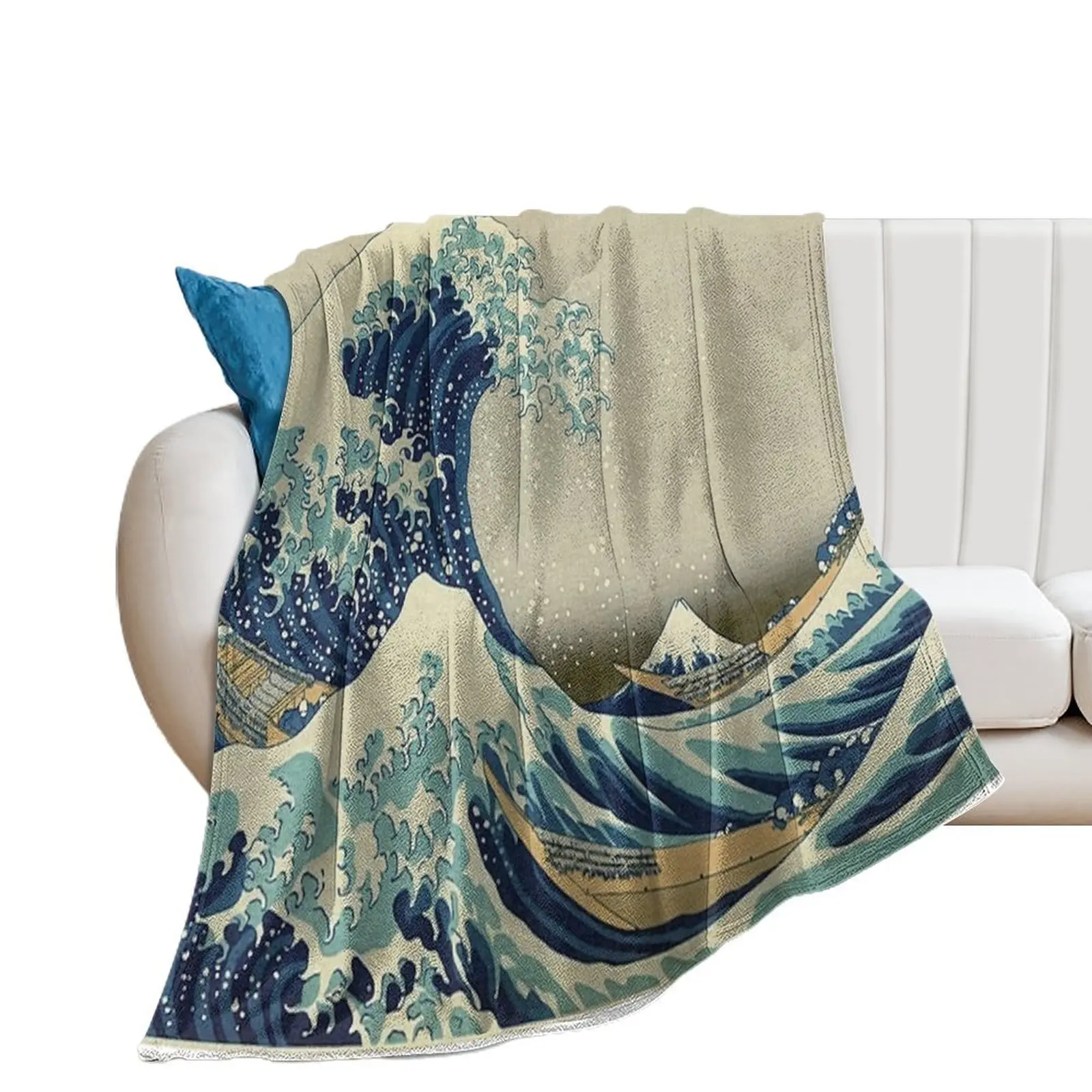 THE GREAT WAVE OFF KANAGAWA - KATSUSHIKA HOKUSAI Throw Blanket Giant Sofa Plaid on the sofa Blankets