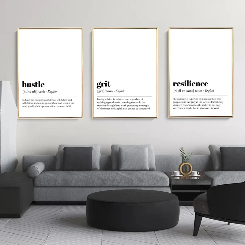 Funny Office Definition Poster Canvas Painting Motivational Words Canvas Painting Wall Art Picture Living Room Home Decor Mural