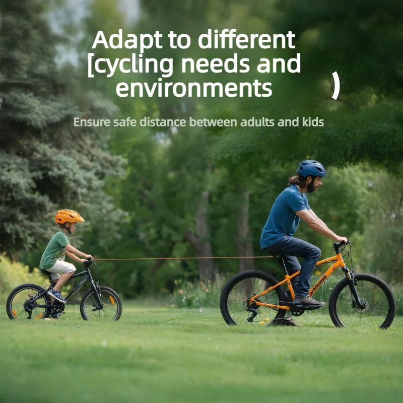 Telescopic Kids Bike Tow Rope, Parent Child Outdoor Cycling Traction Pull Strap For Mountain Road Bicycle Auxiliary Pulling view 3