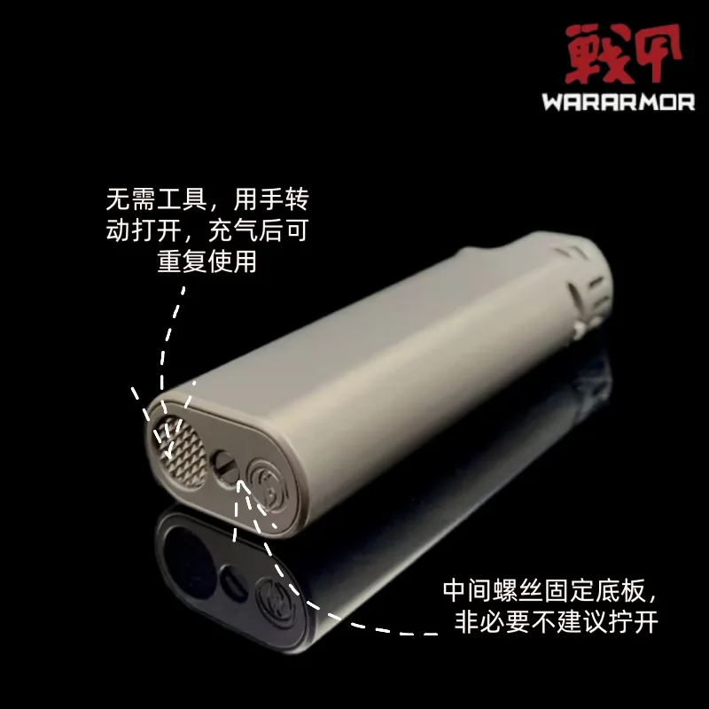 New Armor Titanium Alloy Integrated Grinding Wheel Gas Men's Lighter High Sealing and Durable Gas Machine for Boyfriend