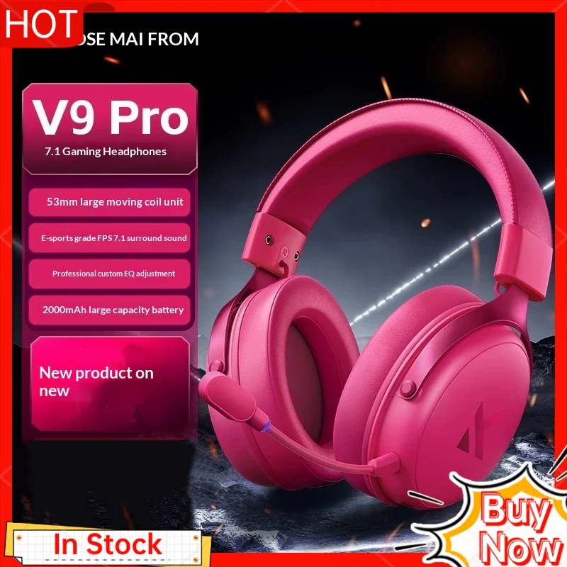 MCHOSE V9 Pro Gaming Headset Overhead Wireless Bluetooth Computer Gaming Headphones With Microphone Portable Audio Video Devices