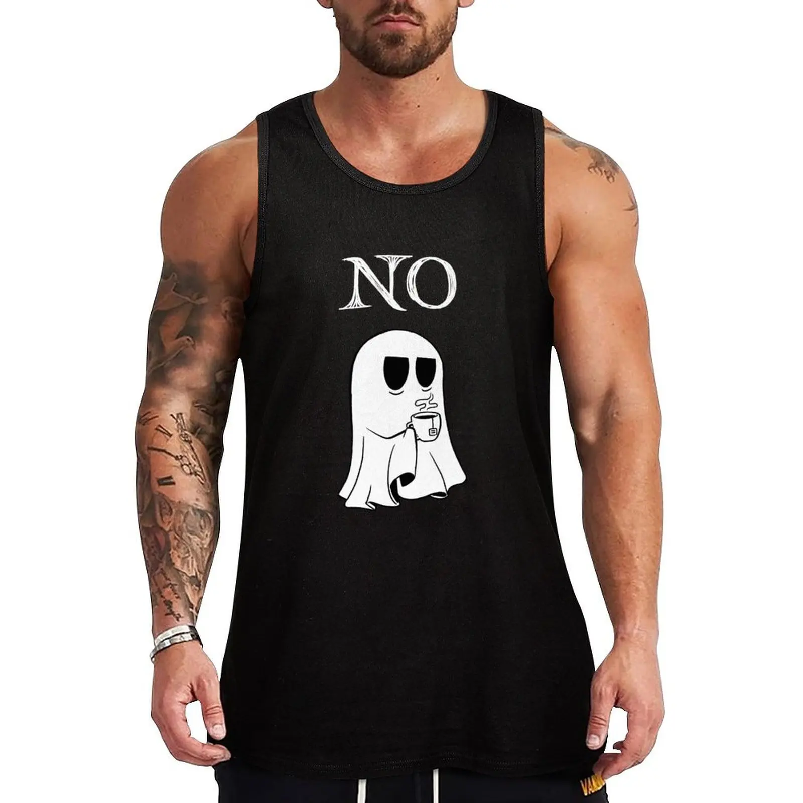 Grumpy ghost Tank Top Rugged Tank Top Workwear Casual Sleeveless Shirt