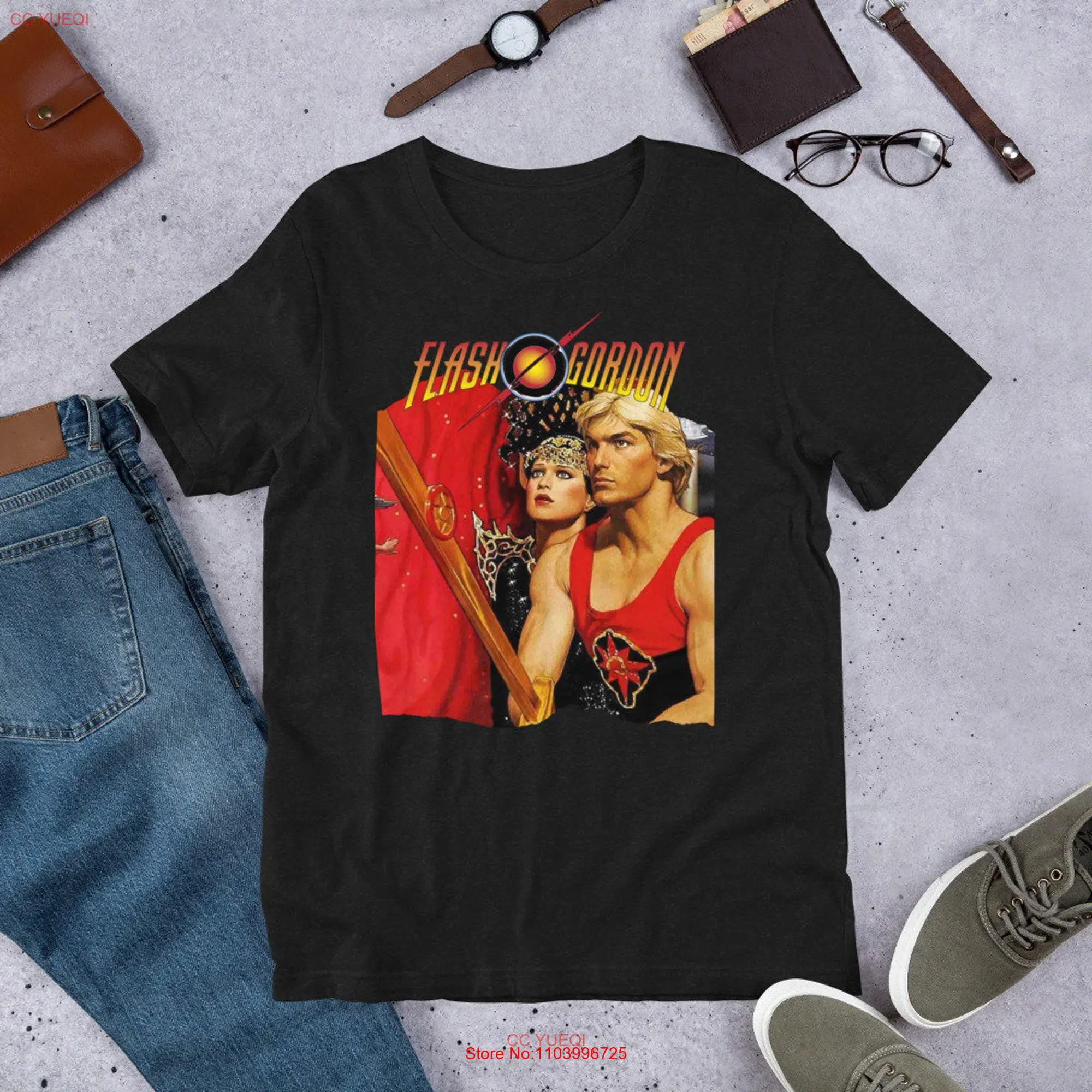 T shirt flash gordon 1980 raum oper von mike hodges stars sam j jones melodie anderson ornella muti max von sydow und topol v4