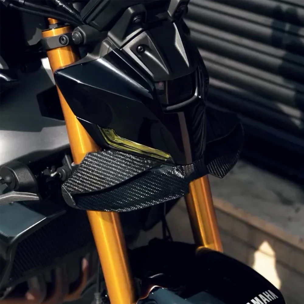 FOR  Yamaha MT-09 MT09 SP 2024 2025 Carbon Fiber Front Lower Spoiler Lip Fixed Wing Motorcycle Accessory