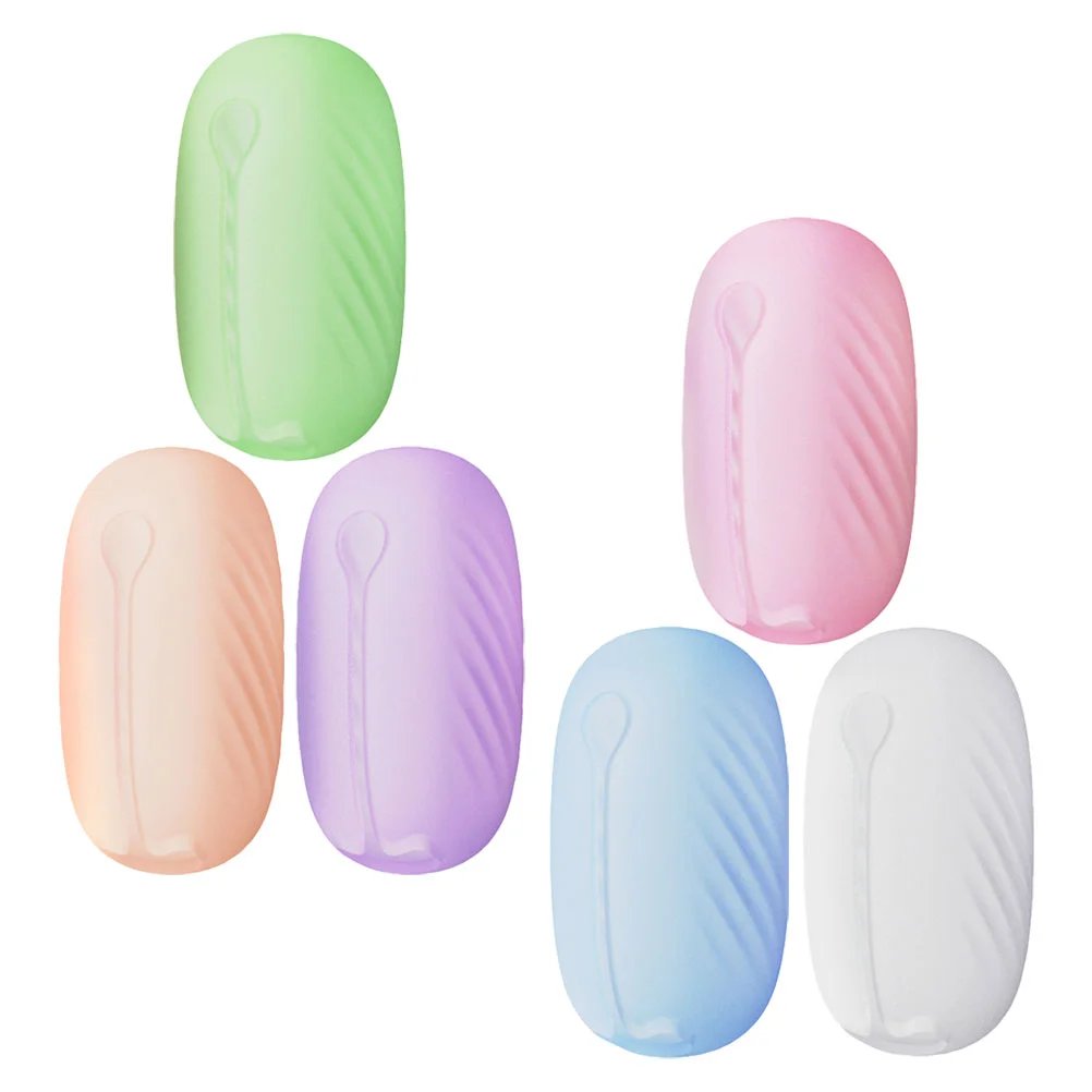 

6 Pcs Protective Cap Set Toothbrush Storage Box Case for Traveling Brushing Kit Silica Gel